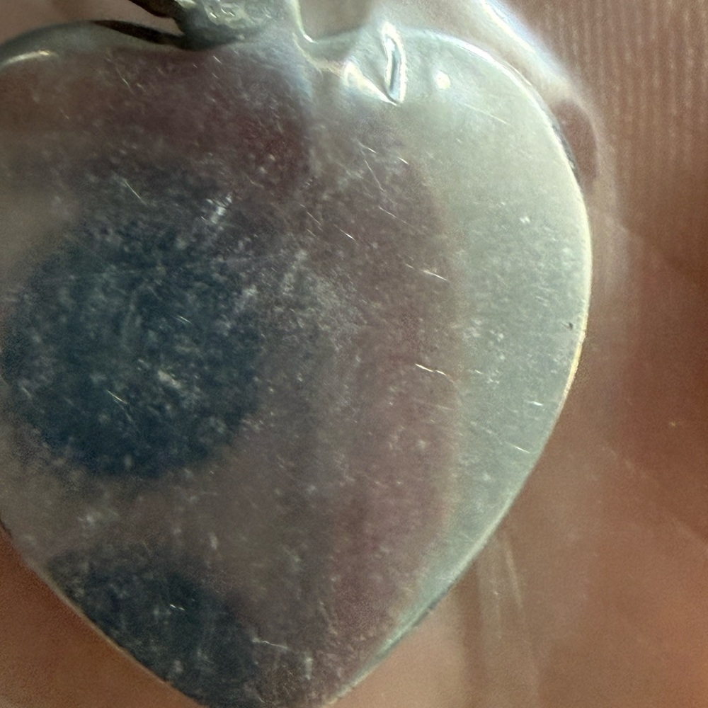 Engageable slate sterling Silver Heart Pendant